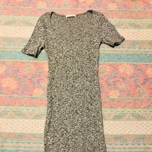 Grey & white sweater dress.